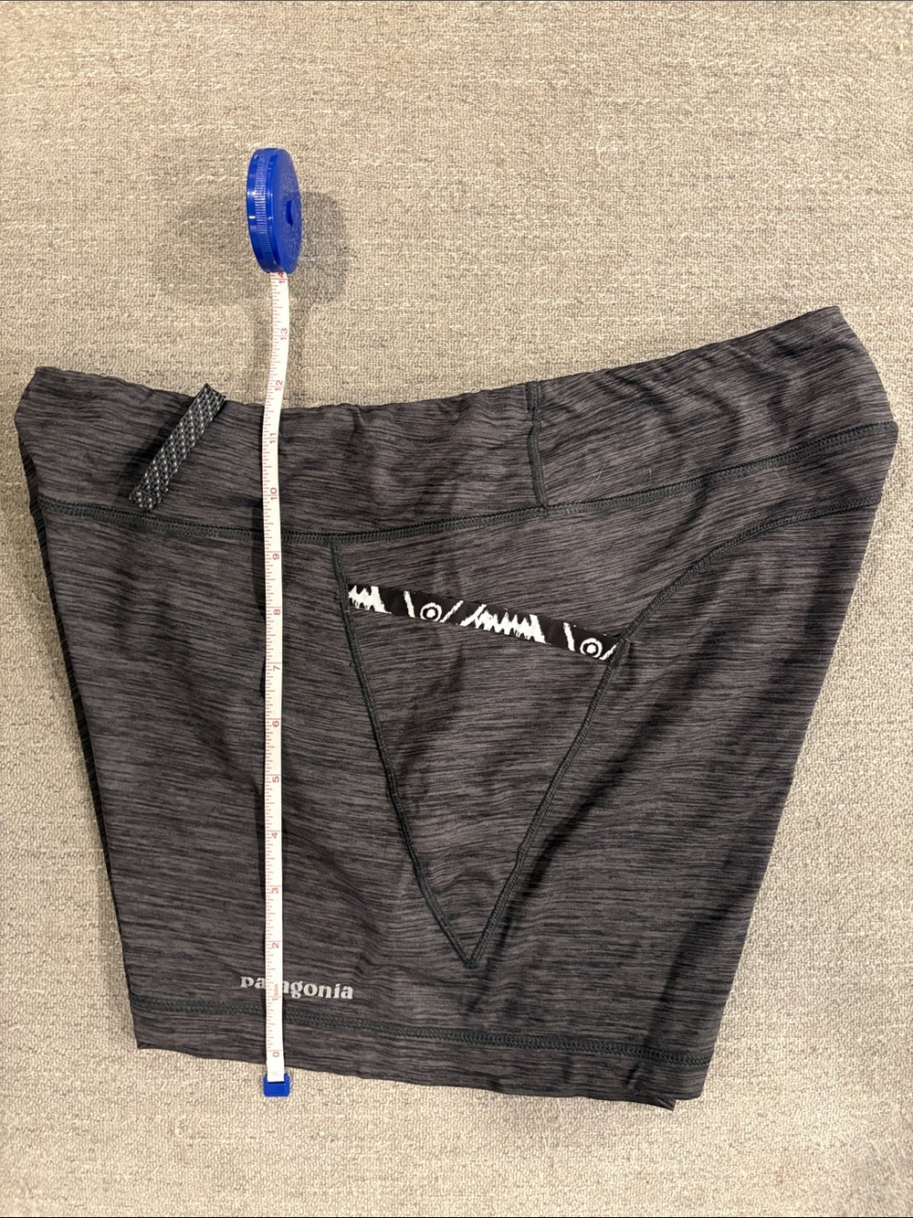 Patagonia Women's Black Heather Athletic Shorts - Picture 6 of 8
